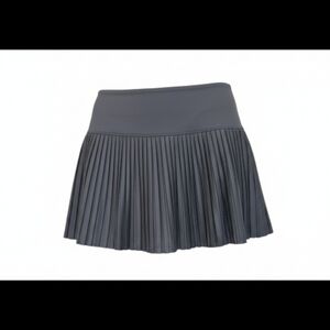 LUCKY IN LOVE + BETHANIE MATTEK-SANDS Grey Asymmetrical Pleated Skort Medium NWT